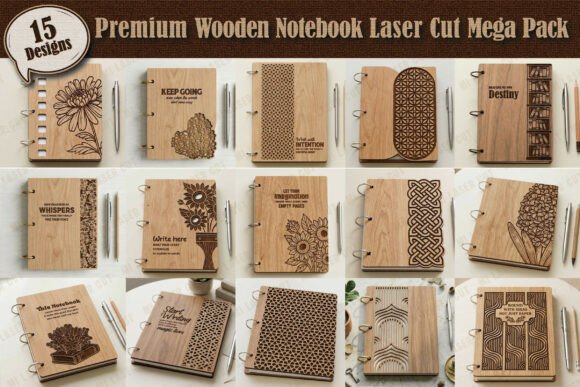 Download Premium Wooden Notebook Cover Mega Pack - Notebook cover Collection