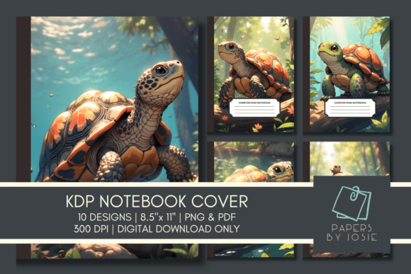 Download Majestic Tortoise KDP Notebook Cover - Notebook cover Collection
