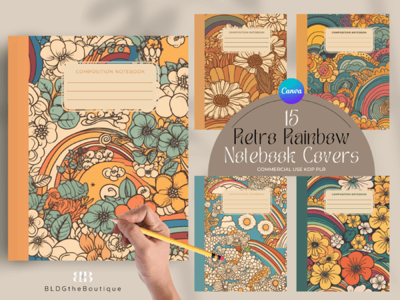 Download 70s Retro KDP Composition Notebook Cover - Notebook cover Collection
