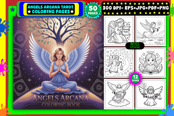 Download Angels Arcana Tarot Coloring Pages - Angel Collection