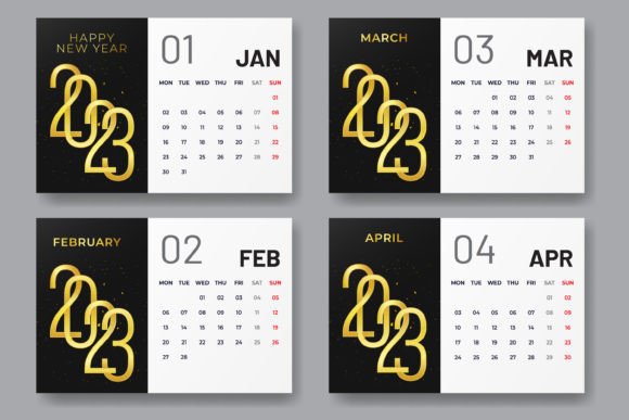 Download 2023 New Year Clean Modern Calendar - Modern calendar Collection