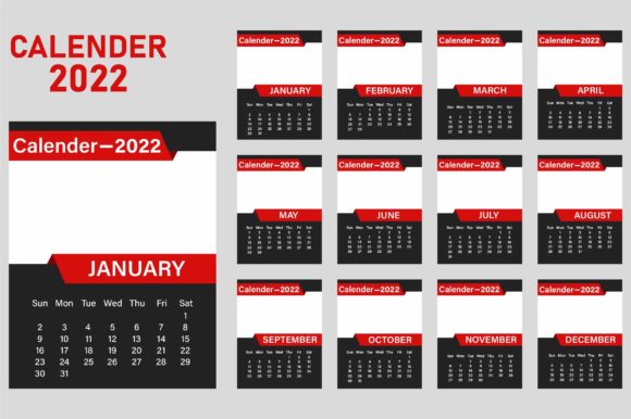 Download Modern Calendar Design for 2022 - Modern calendar Collection