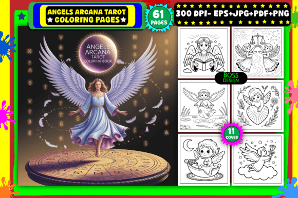 Download Angels Arcana Tarot Coloring Pages - Angel Collection