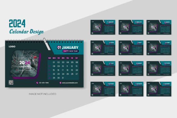 Download Modern Calendar Design 2024 Template - Modern calendar Collection