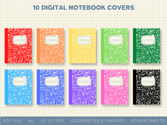 Download Bright Colors Composition Notebook Cover - Notebook cover Collection